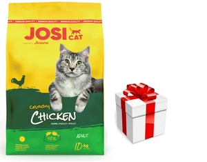 JOSERA JosiCat Crunchy Chicken 10 kg + Surpriză pentru pisici