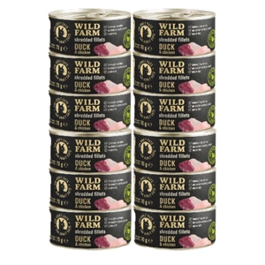 WILD FARM Fillets Duck&Chicken 12x70g - hrană umedă pentru pisici fără cereale, file în bulion