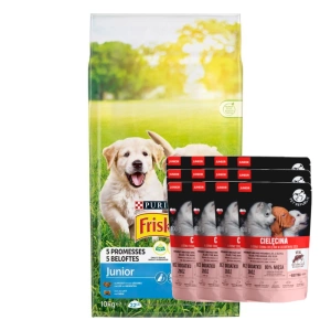 PURINA Friskies Junior 15 kg + PetRepublic JUNIOR 12 x 100 g