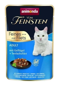 ANIMONDA Cat Vom Feinsten Adult Pui + File de Pollock Pungă de 85 g