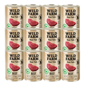 WILD FARM Pate Beef 12x400g hrană pentru câini fără gluten