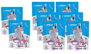 Nisip pentru pisici Lavandă Nisip siliconic pentru pisici 8x3,8 l