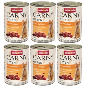 Animonda Cat Carny Pui de pisică cu carne de vită și păsări de curte 6x400g