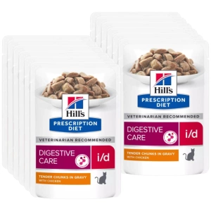 HILL'S PD Prescription Diet Feline i/d 12x85g cu pui - pungă