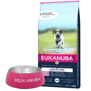 EUKANUBA Puppy&Junior Large Breeds Grain Free 12kg + Bol GRATUIT