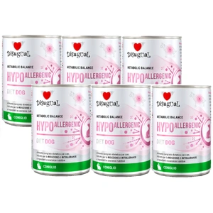 Disugual Hrană umedă pentru câini Veterinară HIPOALERGENICĂ Iepure (adult) 6x400 g