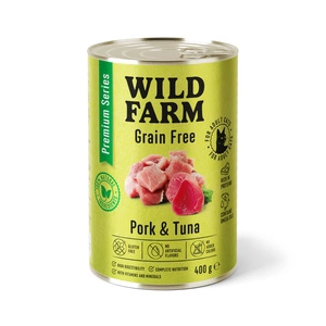 WILD FARM Premium Grain Free Pork and Tuna 400g - hrană fără cereale pentru pisici