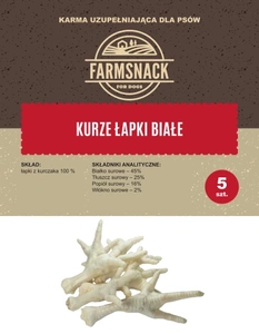 FarmSnack Picioare de găină Albe 5buc