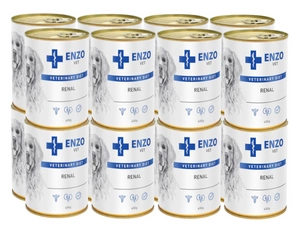 ENZO VET Dietă renală pentru afecțiuni renale cu carne de vită pentru câini 16x400g