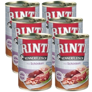 Rinti Kennerfleisch Schinken hrană umedă pentru câini – șuncă 6x400g