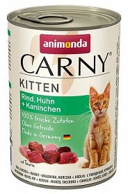 ANIMONDA Carny Kitten aromă: vită, pui și iepure 400 g