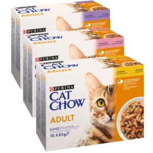 PURINA Cat Chow Hrană pentru pisici adulte MIX DE AROME 30x85g