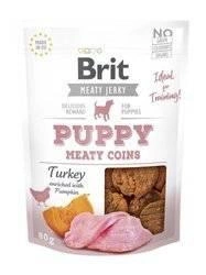 Brit Jerky Snack Monede din carne de curcan pentru căței 80 g