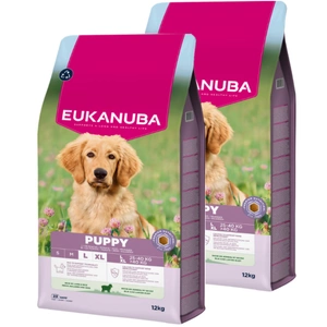 EUKANUBA Puppy &amp; Junior Lamb &amp; Rice Large Breeds 2 x 12 kg