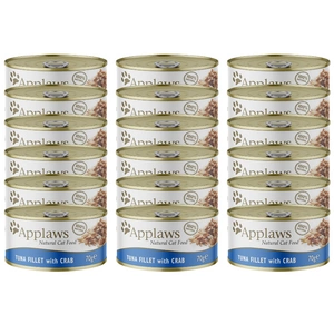 APPLAWS File de ton cu crab în bulion Tin 12x70g