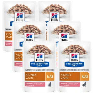 HILL'S PD Prescription Diet Feline k/d somon 6x85g - pungă