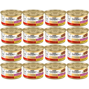 Purina Gourmet Gold cu carne de vită și pui în sos 48x85g