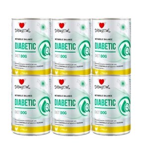 Disugual Hrană umedă pentru câini Veterinary DIABETIC Pui (adult) 6x400g