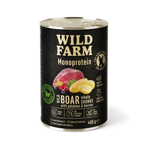 Wild Farm Monoprotein Wild Boar 400g hrană hipoalergenică pentru câini