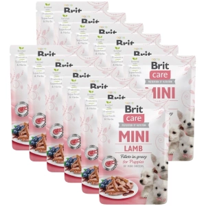 BRIT CARE Mini fileuri de miel în sos pentru căței 12x85g