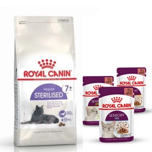 ROYAL CANIN Sterilised +7 10 kg + 3 pungi GRATUITE de hrană umedă!!!