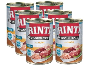 Rinti Kennerfleisch Junior Huhn hrană umedă pentru câini – pui 6x400g