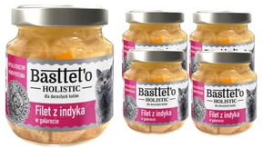 Basttet'o Holistic file de curcan în galette pentru pisici 5x130g