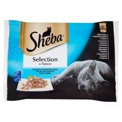 Sheba Sachet de selecție în sos cu arome de pește 4x85g