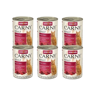 Animonda Cat Carny Adult Carne de vită și inimi 6x400g