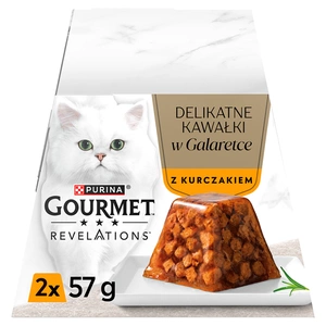 GOURMET Revelations Delicate Pieces in Jelly cu pui 2x57g