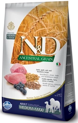 Farmina N&amp;D Ancestral Grain Canine Adult Medium &amp; Maxi Lamb &amp; Blueberry 12 kg + O SURPRIZĂ PENTRU CÂINELE TĂU!!!