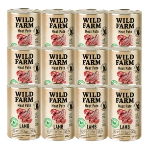 Wild Farm Pate Lamb 12x400g hrană fără gluten pentru câini