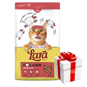 VERSELE-LAGA Lara Adult Lamb 7 kg – hrană pentru pisici adulte cu miel + SURPRIZĂ PENTRU PISICA TA