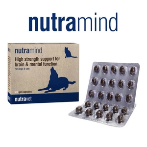 NUTRAVET Nutramind For Dogs & Cats 45 capsule - Suport natural pentru funcționarea creierului, antrenament și procesul de învățare