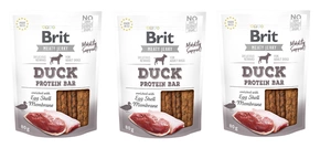 Brit Jerky Snack Bară proteică cu rață 3x80g