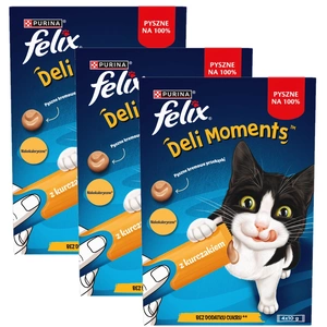 Felix Deli Moments Gustări cremoase pentru pisici cu pui 12x10g
