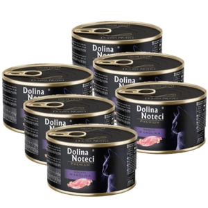 DOLINA NOTECI Premium pentru pisici, bogat în iepure, 6x185g