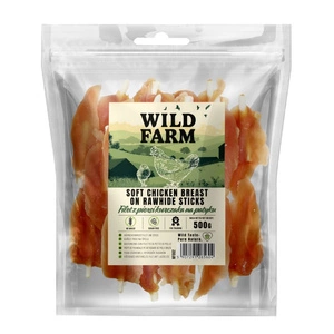 WILD FARM File de piept de pui pe un băț 500g tratament pentru câini