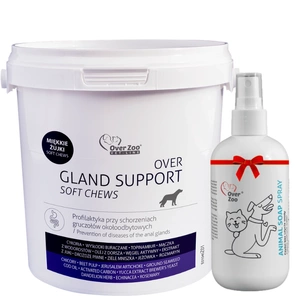 OVER Gland Support masticuri moi - pentru glandele perianale - 90 masticuri +OVER ZOO Animal Soap Spray 50ml GRATUIT!