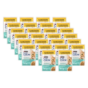 Purina Cat Chow Hrană pentru pisici cu pui și fasole verde în sos 24x85g