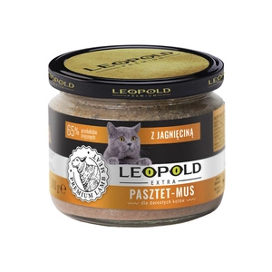 Leopold Pâté cu miel pentru pisici 300 g +10% gratuit (borcan)