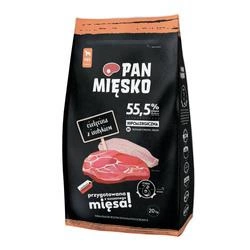 PAN MIĘSKO Carne de vițel cu curcan M 20kg + SURPRIZĂ PENTRU CÂINELE TĂU !!!