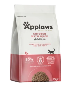 Applaws Adult pui cu extra rață hrană uscată pentru pisici 7.5kg