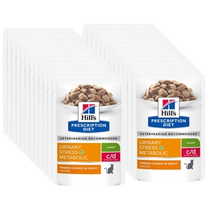 HILL'S PD Prescription Diet Feline c/d Urinary Stress + Metabolic Chicken 24x85g pungi