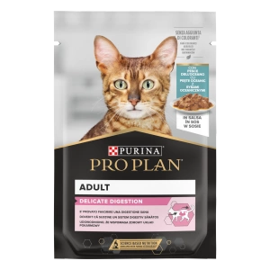 PRO PLAN Delicate Digestion Hrană pentru pisici cu pește oceanic 85g