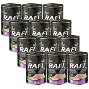 RAFI Cat Adult Sterilizat cu iepure 12x400g