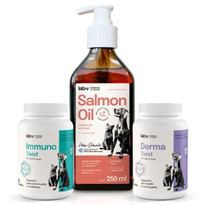 Cutie cadou Lab-v Pet Care MEDIUM – Set cadou pentru câini și pisici