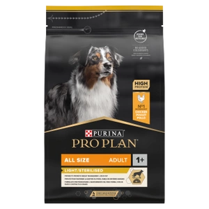 PRO PLAN Light Sterilised Hrană pentru câini adulți de toate dimensiunile, bogată în pui, 3 kg
