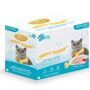 MOOCHIE Happy Tummy Rețetă cu ton și piept de pui în jeleu (intestin sănătos) 12x70g