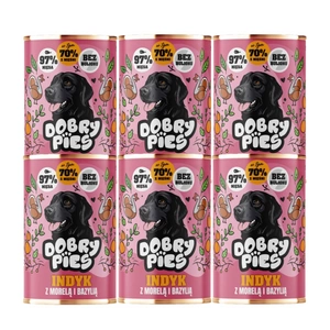 Dobry Pies Curcan cu caise și busuioc 6x400g